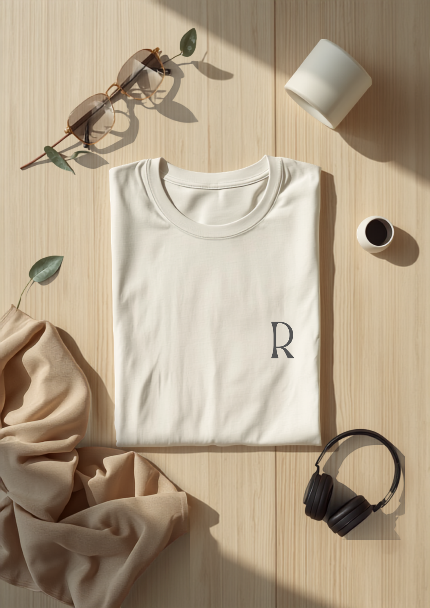 Shopiyapa premium t-shirt flat-lay mockup