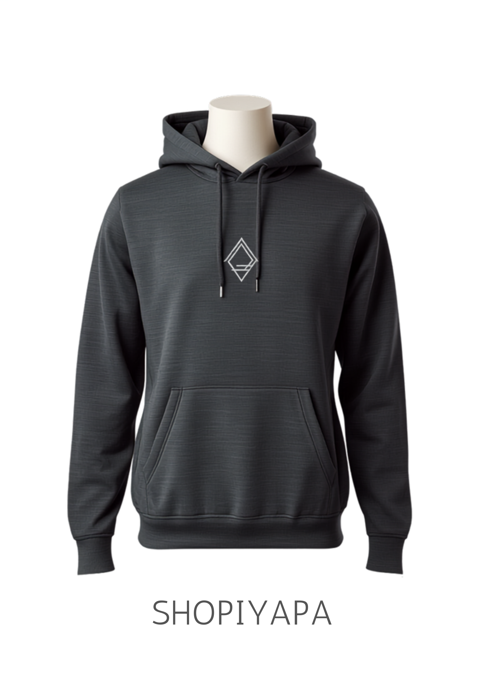 Shopiyapa Minimal Charcoal Pullover Hoodie mockup