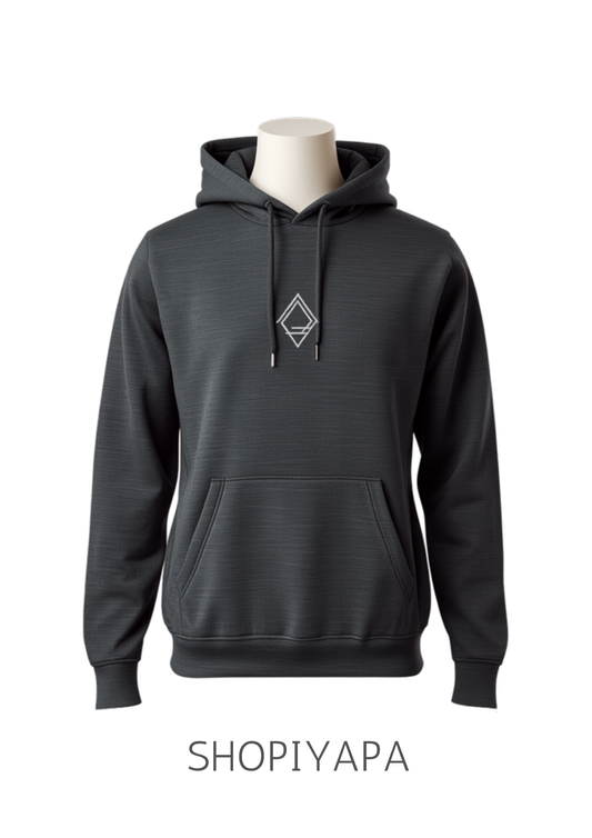 Shopiyapa Minimal Charcoal Pullover Hoodie mockup